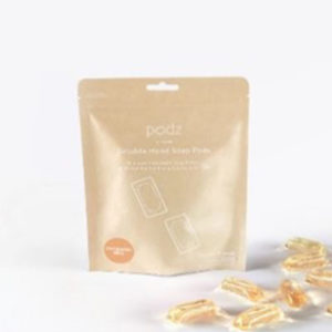 Podz Soluble Hand Soap Pods (Pouch of 10) - Mandarin Rind