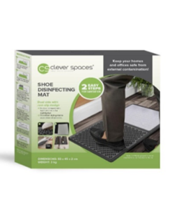 Clever Spaces Shoe Disinfecting Mat  (with free spare microfiber mat refill)