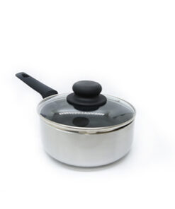 Masflex 18 cm / 1.5 Liter Satin Induction Saucepan with Glass Lid BB-18SP