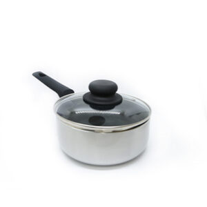 Masflex 18 cm / 1.5 Liter Satin Induction Saucepan with Glass Lid BB-18SP
