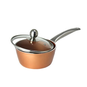 Masflex 16 cm / 1 Liter Capacity Aluminum Non-stick Copper Forged Saucepan with Lid NK-16