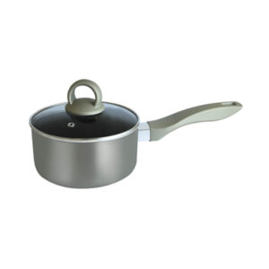 Masflex 16 cm /1.1 Liter Aluminum Non-Stick Platinum Saucepan with Lid NK-P704