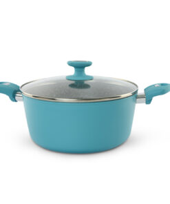 Masflex 24 cm Spectrum Non-Stick Induction Casserole with Tempered Glass Lid NK-C25/B