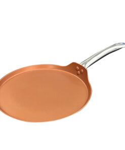 Masflex 28 cm Aluminum Non-Stick Copper Multi-Purpose Round Flat Pan NK-FCP