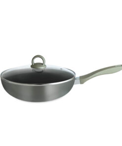 Masflex 28 cm / 2 Liter Platinum Induction Wok with Glass Lid NK-P707