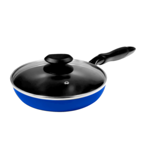 Masflex 24 cm Aluminum Non-stick Classic Frypan With Glass Lid (Induction Ready-Suitable for all stovetops) NS-CX-802/BLUE
