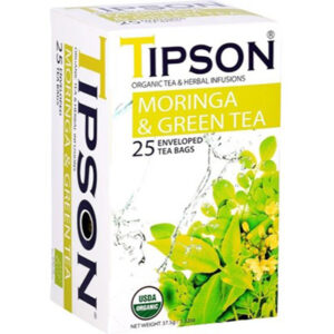 TIPSON Organic Tea & Herbal Infusions Moringa & Green Tea
