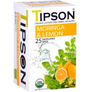 TIPSON Organic Caffeine Free Herbal Infusions Moringa & Lemon