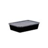 Rectangular Black Body and Clear Lid 500ml