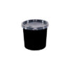 Round Black Body and Clear Lid 850ml