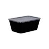 Rectangular Black Body and Clear Lid 1000ml